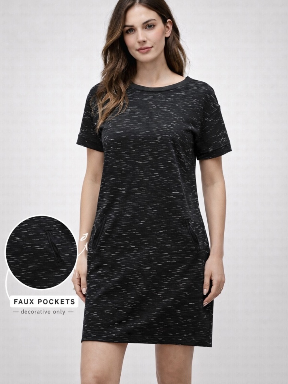 Banana Republic Black Speckled Shift Dress
Size 8
